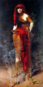 Priestess of Delphi, by John Collier. Public domain image courtesy of Wikimedia.